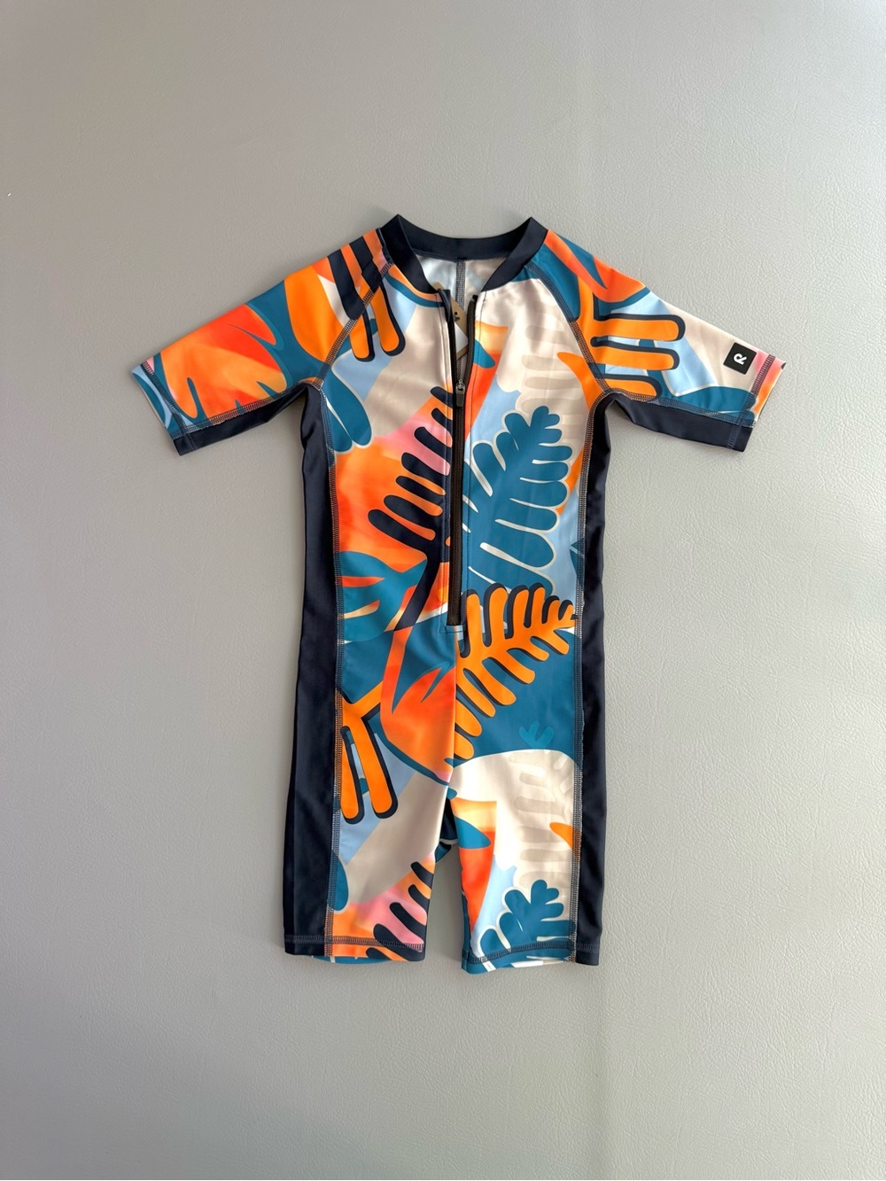 Reima 4T Rashguard Sunsuit Swimsuit Sandig Fruity Orange UPF 50+ - New tiny pull